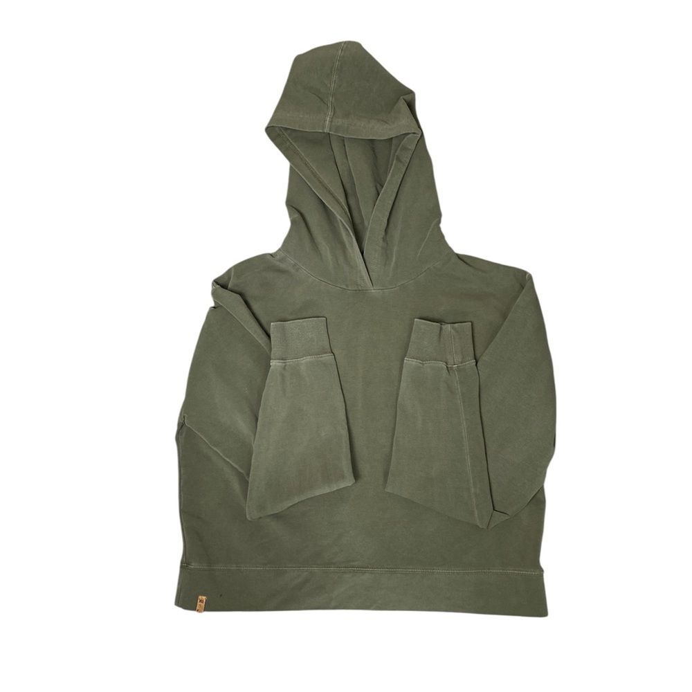 Ten Tree Olive Green Cropped Hoodie L | Organic Cotton Cozy Minimalist | Grunge